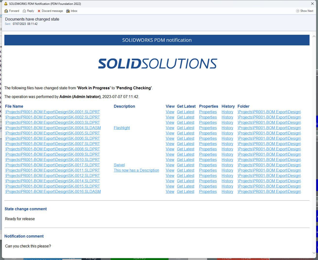 Data Management: How To Customise Notification Templates In SOLIDWORKS